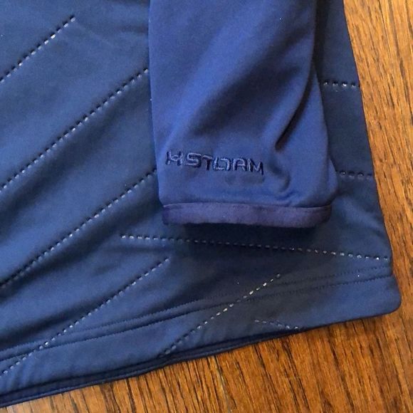 UNDER ARMOUR Quarter Zipper Blue Stripe Pullover Sz Large - Picture 7 of 11